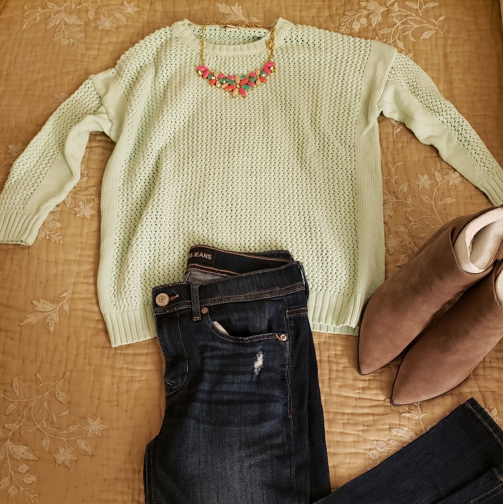 Mint green sweater